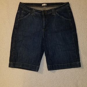 Woman's Lee Darkwash Bermuda Shorts